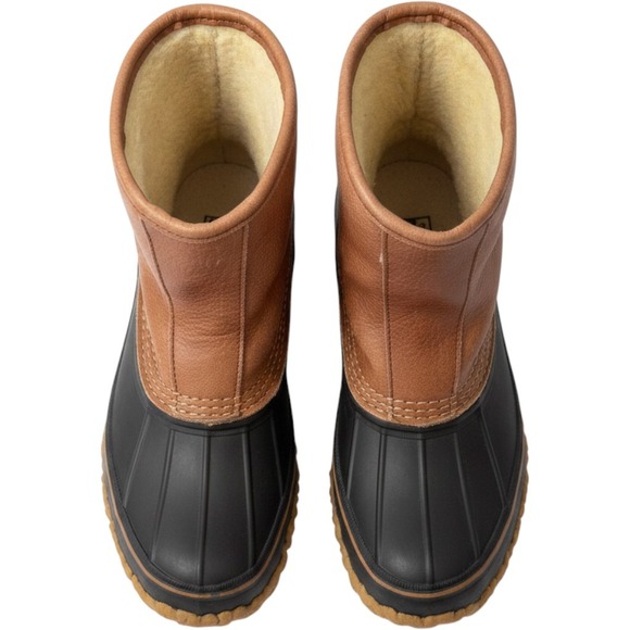 L.L. Bean Shoes - Vintage L.L.Bean Bean Boots Women 7 Leather Shearling Lined Duck Boots USA Maine